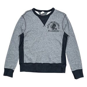 Ralph Lauren Denim & Supply Sportswear Indian Head Fleece Sweatshirt Mens Small